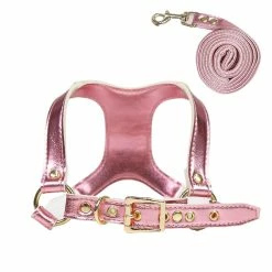 Unbranded Farfi Traction Rope Réglable Résistant à L’usure Faux Cuir Pet Dog Chest Strap Pour La Marche