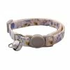 Unbranded Farfi Dog Collar Adjustable Dress Up Soft Flower Print Bell Cat Collar Dog Supplies