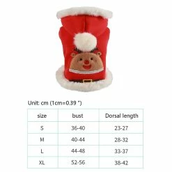Unbranded Pet Dog Vêtements Soft Warm Hoodie Noël Hiver Vestes Chaudes Manteau Mignon -Pet Soin 837672060 max