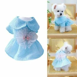 Unbranded Dog Princess Dress Robes De Chien Pour Petits Chiens Fille Robe à Carreaux Chien Tutu Robe -Pet Soin 837672106 max 1