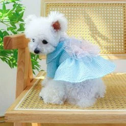 Unbranded Dog Princess Dress Robes De Chien Pour Petits Chiens Fille Robe à Carreaux Chien Tutu Robe -Pet Soin 837672334 max 1