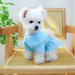 Unbranded Dog Princess Dress Robes De Chien Pour Petits Chiens Fille Robe à Carreaux Chien Tutu Robe -Pet Soin 837672553 max 1