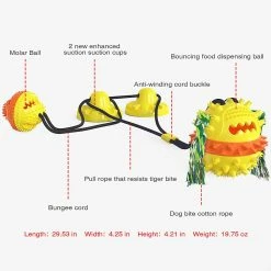 Unbranded Pet Dog Molar Toy Tug Rope Toothbrush Chewing Ball Suce Cup Detal Care Tooth Cleaning -Pet Soin 837673769 max