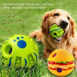 Unbranded Squeak Dog Toys Vinyl Chew Lantern / Hamburger Toy Avec Squeaker 4 Options -Pet Soin 837674689 max