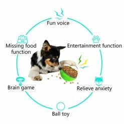 Unbranded Dog Puzzle Toys Squeak Treat Ball Food Dispensing Puppy Toys For Boring -Pet Soin 837674863 max 1