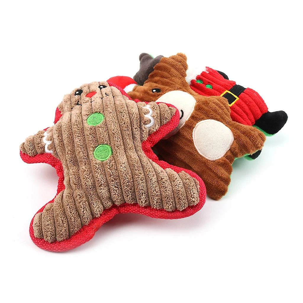 Unbranded Dog Chew Toys Soft Peluche Squeak Cadeau De Noël Pour Le Nettoyage Des Dents De Chiot 4 Unbranded Dog Chew Toys Soft Peluche Squeak Cadeau De Noël Pour Le Nettoyage Des Dents De Chiot – Image 4