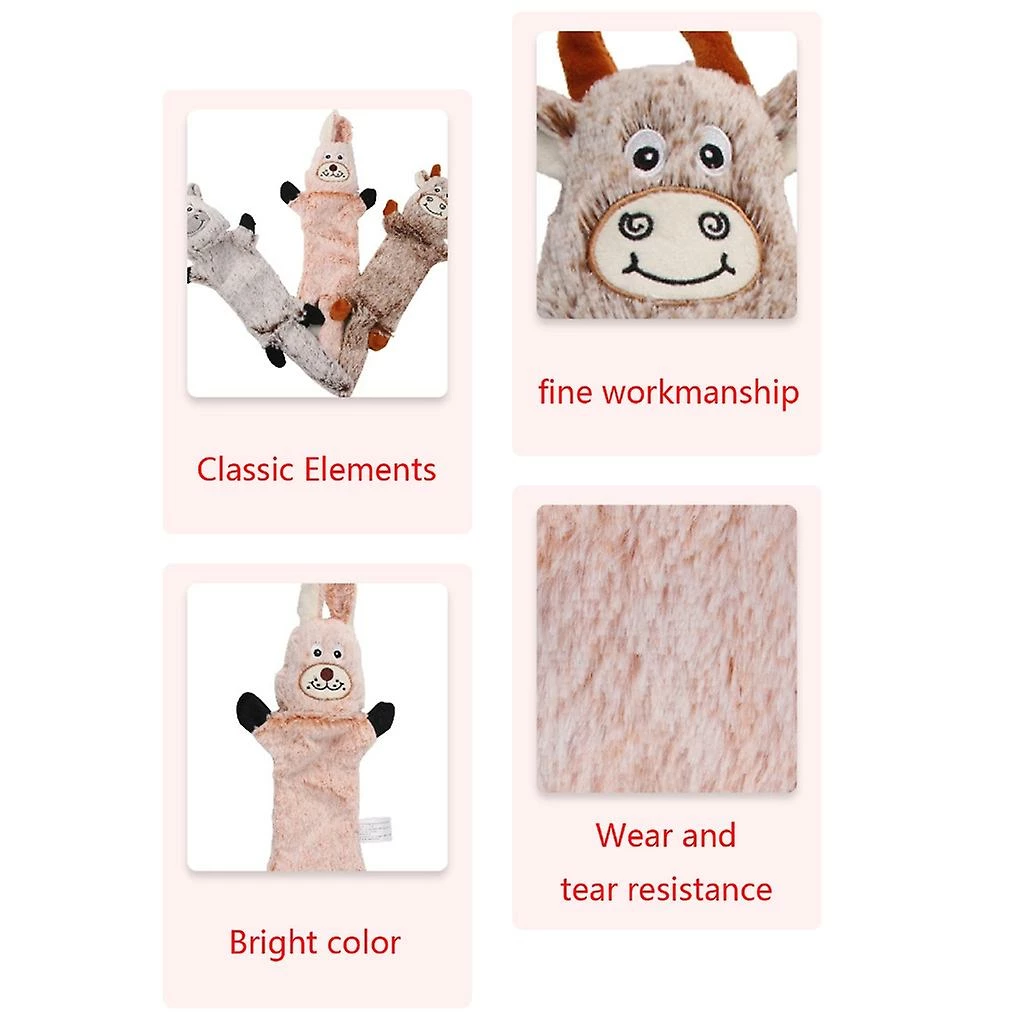 Unbranded Peluche Chew Toy Interactive Squeaky Dog Toy Pour Petit Chien Agressif Chewers 2 Unbranded Peluche Chew Toy Interactive Squeaky Dog Toy Pour Petit Chien Agressif Chewers – Image 2