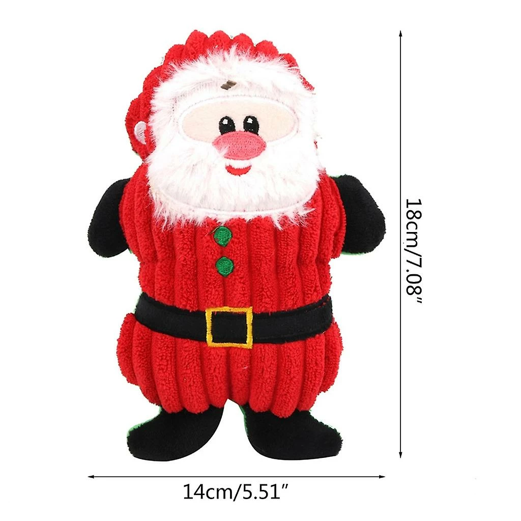 Unbranded Dog Chew Toys Soft Peluche Squeak Cadeau De Noël Pour Le Nettoyage Des Dents De Chiot 5 Unbranded Dog Chew Toys Soft Peluche Squeak Cadeau De Noël Pour Le Nettoyage Des Dents De Chiot – Image 5