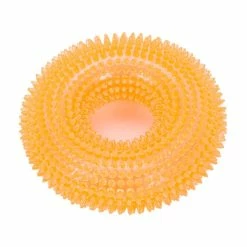 Unbranded Squeak Dog Toy Thorny-donut Chew Toy Avec Squeaker Pour Agressive Chewer