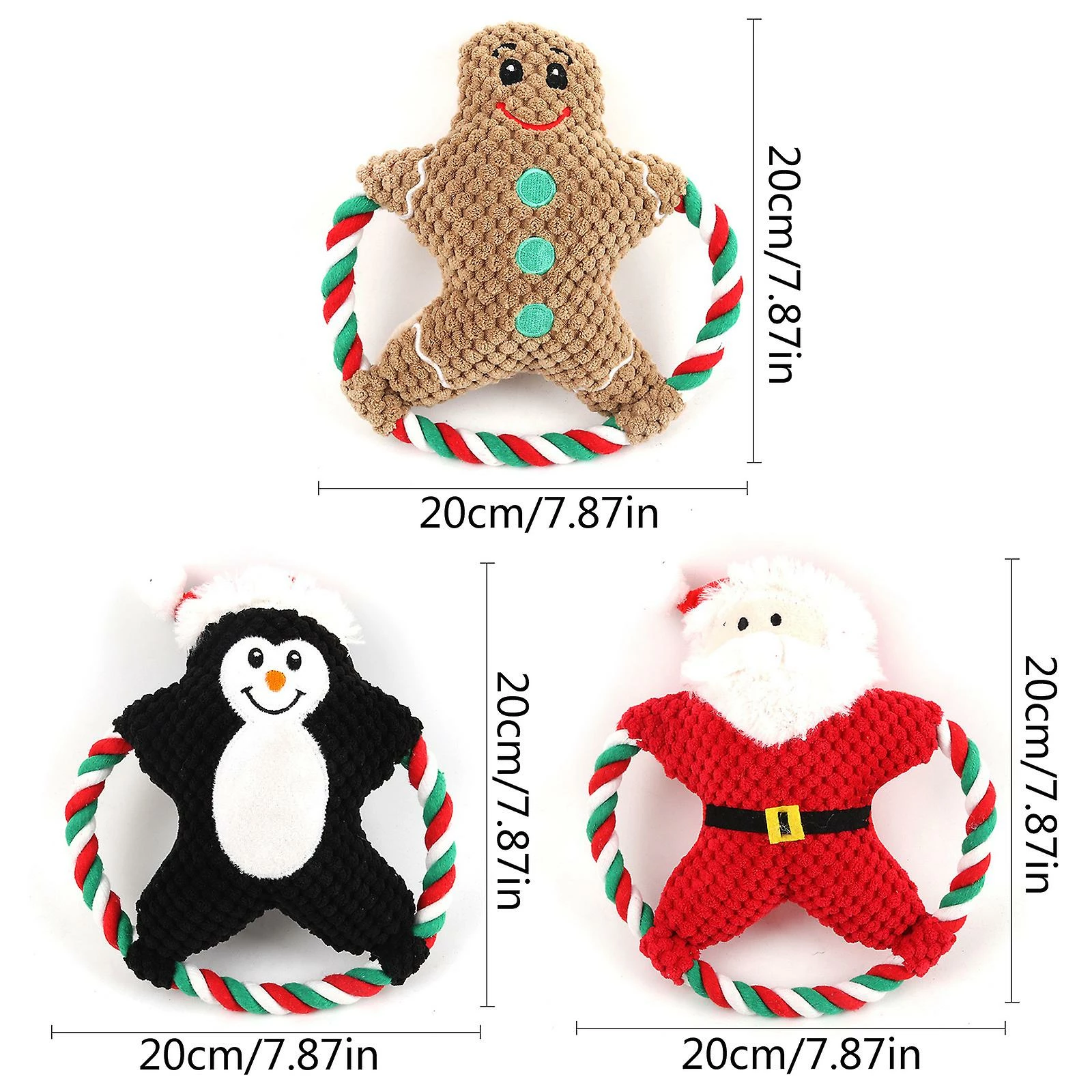 Unbranded Noël Dog Toys Squeak Peluche Toy Cute Appearance Cute Shoot Shoot Of-War Rope Toys 5 Unbranded Noël Dog Toys Squeak Peluche Toy Cute Appearance Cute Shoot Shoot Of-War Rope Toys – Image 5