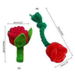 Unbranded Jouet Dog Squeak Soft Peluche Rose Fleur Chew Toy Pour Petits Et Moyens Chiens -Pet Soin 837675644 max