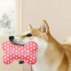 Unbranded Dog Toy Squeak Tug-of-war Interactive Training Toy Forme De Cœur / Os -Pet Soin 837676699 max