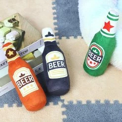 Unbranded Dog Toy Squeak Tug-of-war Interactive Training Toy Beer-bottle Shape -Pet Soin 837676826 max