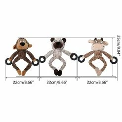 Unbranded Cartoon Stuffed Dog Chew Toy Corduroy Squeak Toy Pour Réduire L’ennui -Pet Soin 837677147 max