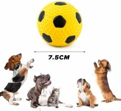 Lahean 2 Pièces Ball Dog Chew Toys Soft Latex Puppy Durable Football Dog Treat Balls -Pet Soin 846113735 max
