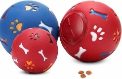Baicccf Pet Dog Cats Jouets Caoutchouc Résistant Aux Morsures Iq Training Toy Interactif Boules De Nettoyage Des Dents Puppy Toys / B / 7.5cm -Pet Soin 846249791 max