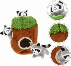 Baicccf 4pcs Pet Toy Chew Toys Stuffed Toys Stuffed Dog Toys Dog Toy Interactive Dog Squeaky Plush Toy Interactive Dog Toys For Large Dogs Brown Animal Plush -Pet Soin 846249923 max