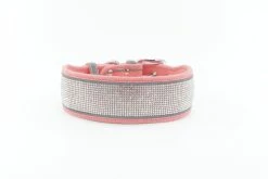 Unbranded Collier Pour Chien Réfléchissant Medium Large Dog Glitter Suede W / Strass, Cravate Pour Animaux De Compagnie Collier Réfléchissant Pour Animaux De Compagnie (1 Piecepink S)