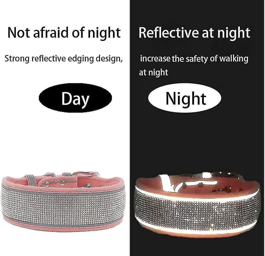 Unbranded Collier Pour Chien Réfléchissant Medium Large Dog Glitter Suede W / Strass, Cravate Pour Animaux De Compagnie Collier Réfléchissant Pour Animaux De Compagnie (1 Piecepink S) 3 Unbranded Collier Pour Chien Réfléchissant Medium Large Dog Glitter Suede W / Strass, Cravate Pour Animaux De Compagnie Collier Réfléchissant Pour Animaux De Compagnie (1 Piecepink S) – Image 3