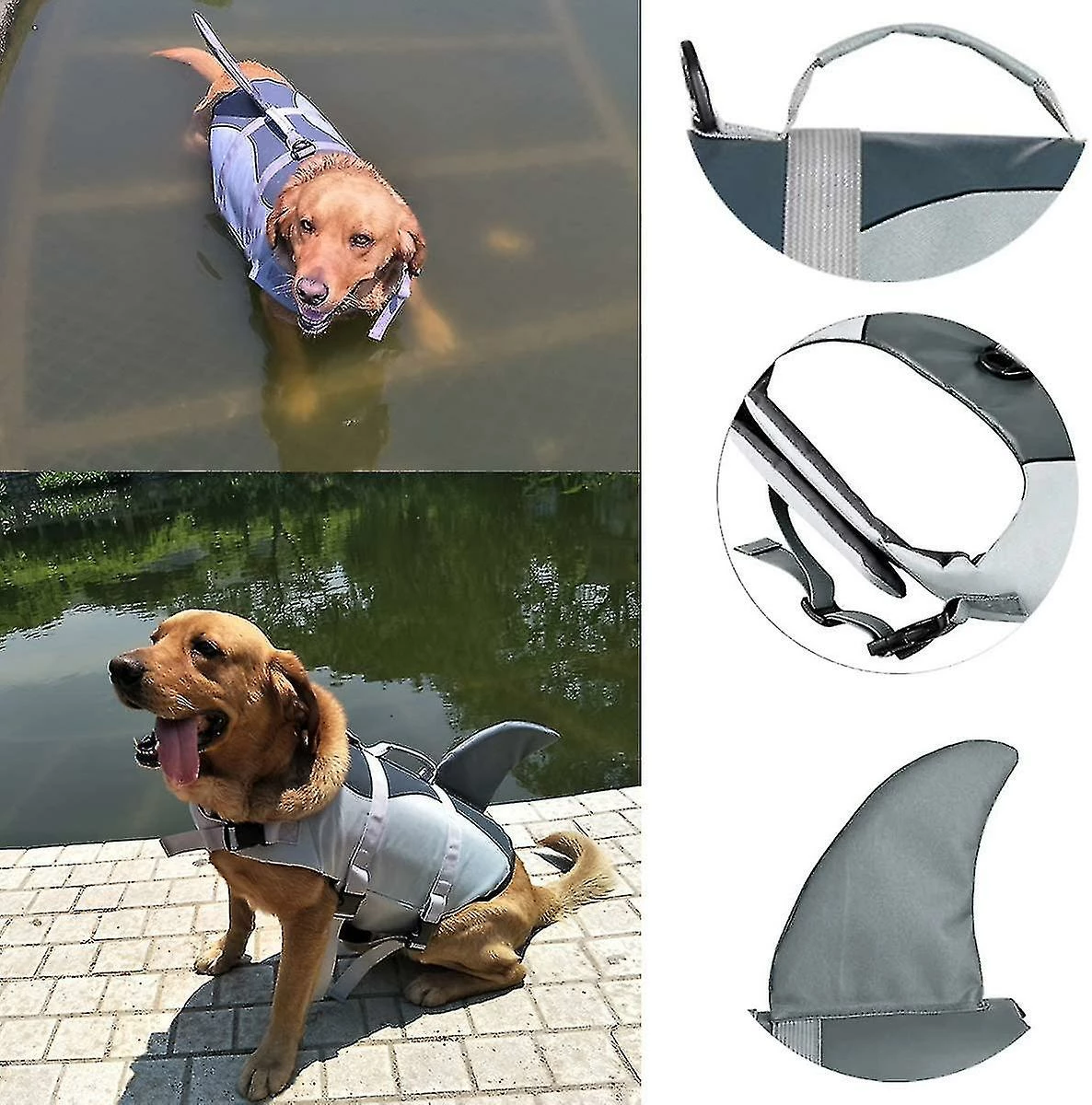 Unbranded Pet Dog Life Jacket Maillot De Bain Dog Taille Réglable Gilet De Vie Pour Chien (1 Pièce, Gris) 5 Unbranded Pet Dog Life Jacket Maillot De Bain Dog Taille Réglable Gilet De Vie Pour Chien (1 Pièce, Gris) – Image 5