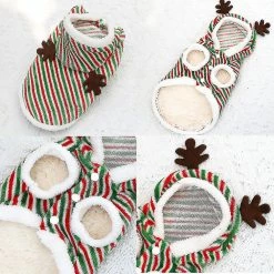 Unbranded Pet Cat Small Dog Santa Elk Costume Vêtements De Noël Hoodie (rayures Rouges Et Vertes1pcs) 5 Unbranded Pet Cat Small Dog Santa Elk Costume Vêtements De Noël Hoodie (rayures Rouges Et Vertes1pcs) -Pet Soin 846689204 max