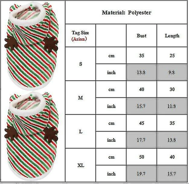 Unbranded Pet Cat Small Dog Santa Elk Costume Vêtements De Noël Hoodie (rayures Rouges Et Vertes1pcs) 4 Unbranded Pet Cat Small Dog Santa Elk Costume Vêtements De Noël Hoodie (rayures Rouges Et Vertes1pcs) – Image 4