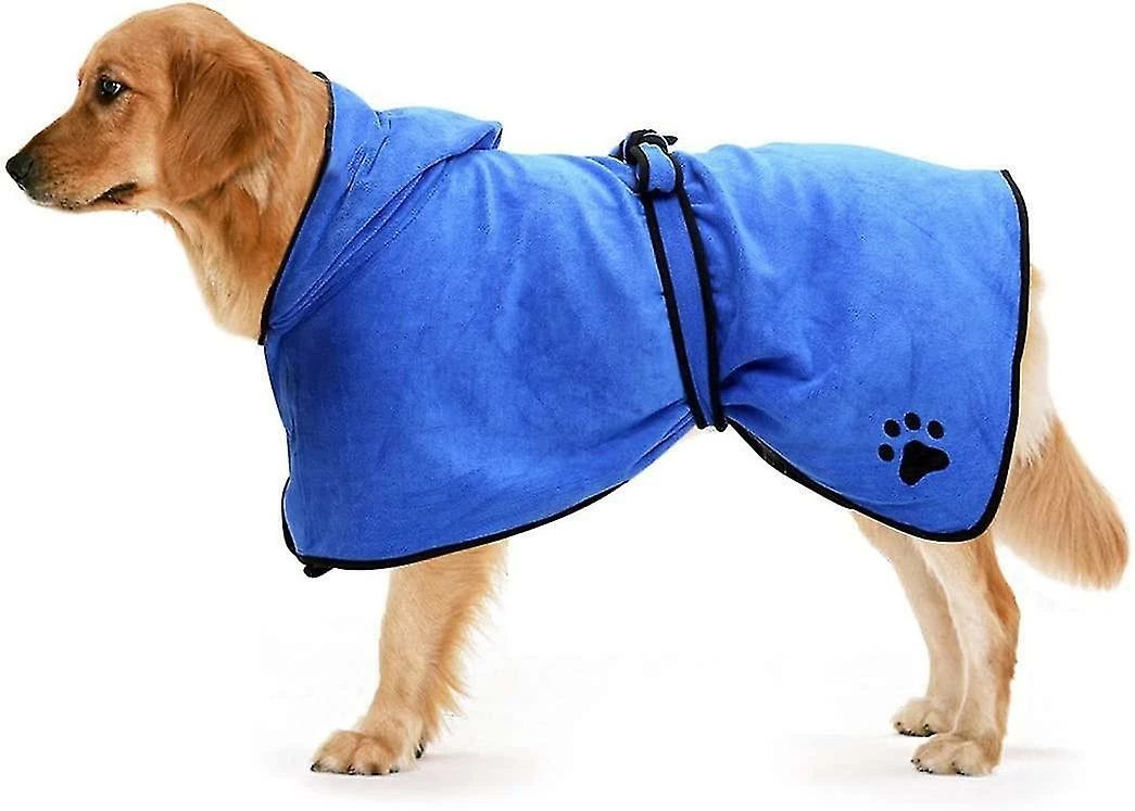 Unbranded Serviette De Peignoir Pour Chien Avec Capuche à Sangle Réglable, Microfibre à Séchage Rapide Super Absorbant Pet Dog Cat Robe De Bain Serviette Pour Le Séchage Des Manteaux (1 Pièce, Moyenne, Blu 1 Unbranded Serviette De Peignoir Pour Chien Avec Capuche à Sangle Réglable, Microfibre à Séchage Rapide Super Absorbant Pet Dog Cat Robe De Bain Serviette Pour Le Séchage Des Manteaux (1 Pièce, Moyenne, Blu